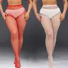 Medias sexys de malla fina europea y americana, medias de red sexys, calcetines de diamantes blancos, calcetines de pedrería, taladro completo, medio taladro