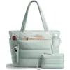 Bolsa tote feminina grande capacidade transfronteiriça com múltiplos compartimentos, bolsa para laptop de viagem e trabalho, bolsa de mão leve fofa, bolsa de ombro