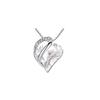 Collar de corazón de mar caliente de Amazon, cadena de clavícula de cristal en forma de corazón, accesorios nuevos para mujer.