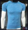 Spot Masculino Cor Sólida Decote Redondo Base Camisa Homens Uso Interior Manga Curta T-Shirt Esportes Fitness Roupas Apertadas 1008