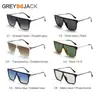 Gafas de Sol Cuadradas Grandes de Moda al por Mayor Tendencia Estilo Callejero Personalizadas Polarizadas para Mujer con un Toque de Alta Gama, Personalizables con Logo
