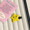 Bolsa com Expressão Fofa Grampo de Cabelo Estrela de Cinco Pontas Amarelo Leite Estrela Presilha para Franja Estudante Japonês e Coreano Versátil Desenho Animado Acessório de Cabeça Mulheres