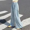 Jeans de Outono e Inverno para Meninas 2026 Novo Casual Estilo Coreano para Meninas Jeans Espessado de Cor Clara com Forro de Lã para Crianças de Tamanho Médio e Grande