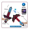 Pico de Diamante Brillante Mi Mundo Cuadrado Arco y Flecha Lanza Arma Efectos de Sonido Juguete Transformable Espada de Cristal Voz Masculina y Luz