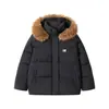 Nueva colección de invierno: chaquetas acolchadas de algodón, gruesas y cálidas, para hombre y mujer, con estilo callejero americano, corte holgado y diseño con capucha y cuello de piel sintética