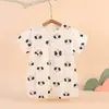 Ropa de bebé, Ropa de verano, Mamelucos para bebés recién nacidos, Batas de manga corta para Luna Llena y 100 Días, Verano delgado estilo coreano suave