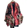 Bufanda Popular de Imitación Cachemir Otoño e Invierno 2025 Chal de Estilo Étnico para Mujer Chal Exterior Caliente Jacquard Retro con Borlas