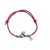 Pulsera de la Fortuna Linda Caballo 2026 Caballo Pequeño Pulsera de Hilo Rojo Tejida para Parejas Nuevas para el Año del Caballo para Atraer Riqueza y Buena Suerte