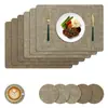 Manteles cuadrados de tela nórdica, engrosados, impermeables, a prueba de aceite, tapetes de mesa, tapetes termoaislantes, cuero, tacto de alta gama, posavasos estilo hotel ins