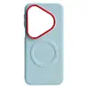 Adequado para Capa Magnética de Mão com Estampa P Couro Liso para Huawei Pura80Ultra P80Pro Anel Metálico na Lente Capa Protetora
