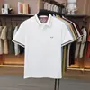 Camiseta Polo de Malha Stretch Algodão de Fibra Longa Xinjiang Leishibert Masculina Manga Curta Verão Respirável Não Amassa Camiseta Manga Curta