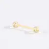 Plástico suave barra lengua clavo brillo bola anillo de lengua acrílico flexible anillo de pecho decoración de lengua clavo de pecho joyería de piercing corporal