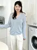 Cárdigan de punto fino de color liso versátil para mujer talla grande, top casual, colección otoño 2026, corte holgado para mujeres con curvas