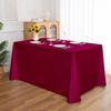 Mantel largo transfronterizo para mesa, mantel para mesa de comedor de sala de conferencias de negocios de hotel, mantel rectangular de satén, venta al por mayor directa de fábrica