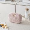 Bolsa de Cosméticos de Pana Viaje Terciopelo de un Lado Boca Sobre Rojo Portátil Bolsa de Aseo Gran Capacidad Bolsa de Almacenamiento de Franela
