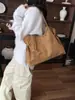 Bolso Tote Melanoid para Viajar para Mujer 2026 Nuevo Otoño Retro Gamuza Felpa Bolso de Hombro Único Gran Capacidad Bolso de Axila