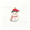 Venta Caliente Aleación Goteo de Aceite Accesorios DIY Colección Colgante Campana Copo de Nieve Navideño Aretes Collar Accesorios de Joyería Venta al por Mayor