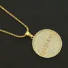 Punk hip-hop europeo y americano hip-hop cool joyería decorativa collar hipster callejero versátil Colgante de etiqueta con letra de diamantes completos