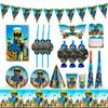 En Stock Decoración de Fiesta de Cumpleaños Infantil de Halloween de Batman Suministros Vasos de Papel Platos de Papel Set de Vajilla Decoración del Día de la Madre