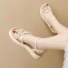 Sandalias Cómodas con Tiras tipo Falda para Mujer, Adecuadas para Usar en Verano, Nuevo Modelo 2026, Sandalias Romanas de Suela Suave Que No Cansan Tus Pies