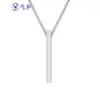 Colar de Aço Inoxidável Pulseira com Nome Gravado Colar com Pingente de Bastão DIY Colar com Barra Gravada Exquisito