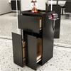 Gabinete de Herramientas para Salón de Belleza Espejo de Peluquería Escritorio Cajón Especial para Cortar el Cabello Taquilla de Madera Gabinete de Trabajo para Barbería