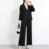Traje Miyake de Alta Gama para Mujer Otoño 2026 Nuevo Estilo Chaqueta de Traje Pantalones Rectos de Tiro Alto Conjunto Profesional de Dos Piezas para el Trabajo