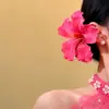 Didy No Tiene Miedo del Mismo Pasador Verde de Phalaenopsis Flor Lateral Flor Artificial Tocado Accesorios para el Cabello de Viaje a la Costa