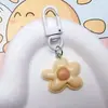 Chaveiro Pingente Flor Colorido Candy Acessórios Dopamina Ins Menina Fofa Pintura de Assar Decoração de Sino Corrente para Celular