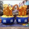 Arcos Fúnebres Inflables, Arcos Fúnebres de León Azules y Dorados, Arcos Inflables de León Dorado para Funerales, Arcos para Eventos Rojos y Blancos
