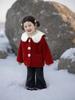 Chaqueta para Niñas con Forro Polar Otoño e Invierno 2025 Nueva Moda Infantil Elegante Abrigo de Invierno Cálido para Niñas Suéter de Piel Grueso