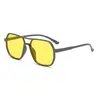 Óculos de sol com design vazado estilo europeu óculos de sol de personalidade da moda para mulheres sensação tecnológica legal para posar lentes polarizadas