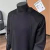Sudadera de retazos deconstruida estilo retro americano para hombre, nueva colección primavera/otoño, talla grande, corte holgado, casual, top versátil de manga larga, capa base