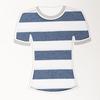Playera Casual de Algodón Puro Personalizada con Rayas Teñidas con Hilo, Algodón con Lycra, Tejido de Punto, Ropa para el Hogar, Algodón Colorido Liso Tejido de Punto