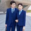 Terno preto, roupa profissional masculina e feminina para trabalho, outono e inverno, vestido para gerente de hotel, vendas de funcionários públicos