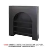 Chimenea Decorativa Falsa Minimalista Retro Negra Estilo Francés Gabinete Lateral Decorativo para Entrada del Hogar Estante de Almacenamiento Vitrina Pared de Fondo