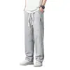 2025 Primavera y Otoño Nueva Marca de Moda High Street Sueltos Rectos Casuales Pierna Ancha Jeans Largos Pantalones de Hombre Venta al por Mayor