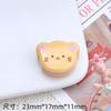 Gato três camadas biscoito comida brincar creme cola diy jóias grampo de cabelo buraco sapatos fivela decorativo resina acessórios sapato flor