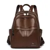 Mochila Nueva de Cuero PU Suave para Mujer, Mochila de Moda Simple para el Trabajo, Viajes Casuales, Bolso Pequeño Versátil para Mujer