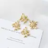 Cruz de Diamante Banhada Pendurada Fogos de Artifício Floridos Asas de Anjo com Diamantes Completos Acessórios de Joia Simples Pingente de Colar DIY