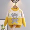 Suéter masculino outono e inverno 2023 novo moderno masculino espessado infantil desenho animado lã topo moda