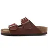 Sandálias de praia femininas estilo Birkenstock em camurça, antiderrapantes, primavera/verão 2024, sandálias rasteirinhas de cortiça, sandálias femininas de calçar fácil