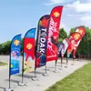 Bandeiras Personalizadas tipo Lâmina para Empresas de Comércio Exterior, Atividades de Eventos, Uso Externo, Fábrica de Origem em Xangai, Fornecimento Estável em Lote