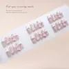 Uñas Hechas a Mano Pre-Diseñadas con Lunares Rosa Dulce, Encaje Francés, Efecto Ojo de Gato, Estilo Ins Europeo y Americano, Uñas Portátiles Desmontables 30