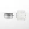 Frasco Redondo de Vidro para Creme para Olhos 5g Frasco de Vidro para Creme para Olhos Frasco de Vidro com Tampa de Alumínio Fundo Espesso Creme para Olhos