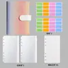 Cuaderno Macarrón Color Degradado Transfronterizo Carpeta A6 Bolsa con Cremallera Libro de Contabilidad de Presupuesto en Efectivo Personalizado Venta al por Mayor