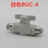 Interruptor de Válvula Neumática Manguera de Aire Conector Rápido Válvula de Bola Manual HVFF16/BUC4 6 8 10 12mm