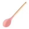 Barril de almacenamiento spot transfronterizo con mango de madera, utensilios de cocina de silicona, juego de 12 piezas de cuchara para cocinar antiadherente, pala, herramientas de cocina