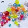 Directo de fábrica color AB transparente chapado cuentas redondas DIY accesorios para el cabello cuerda para el cabello pulsera accesorios simples cuentas fluorescentes venta al por mayor