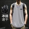 Chaleco de Verano de Seda de Hielo sin Mangas para Hombre Chaleco de Secado Rápido con Sensación de Hielo Holgado Talla Grande Camiseta Deportiva de Fitness Camuflaje Moderna